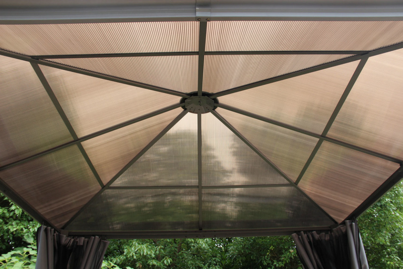 Runcton Polycarbonate Gazebo 3x3.6M Anthracite
