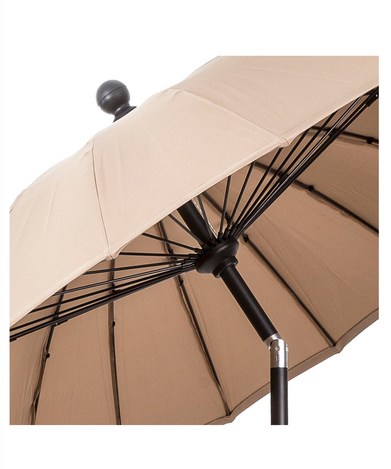 Elizabeth Aluminium Parasol 2.2m Taupe