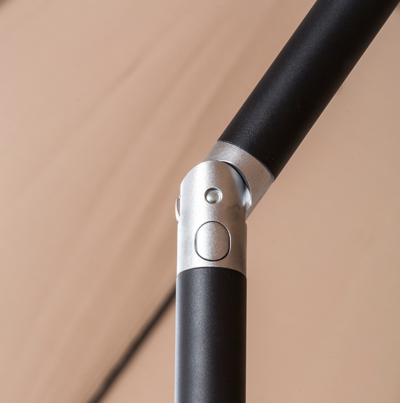 Elizabeth Aluminium Parasol 2.2m Taupe