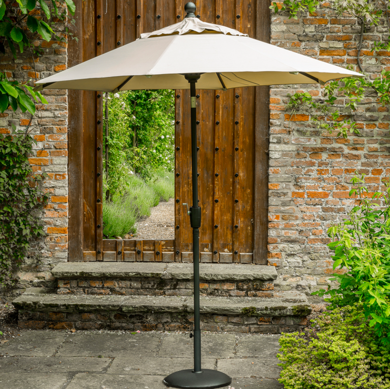 Elizabeth Aluminium Parasol 2.2m Taupe