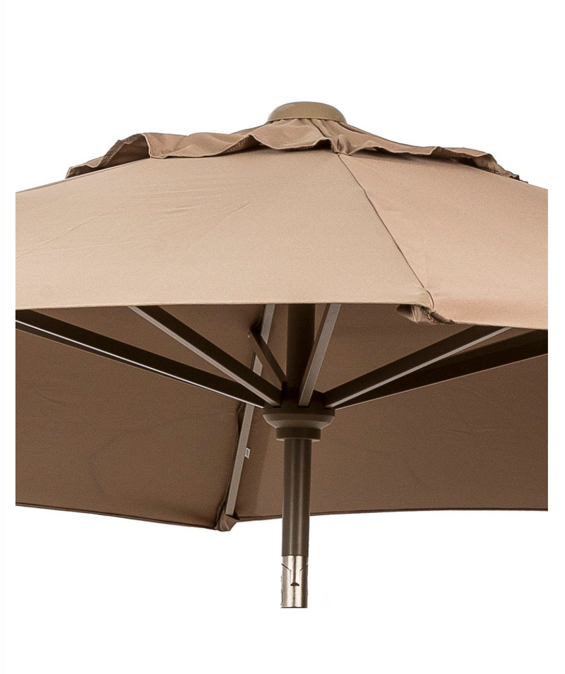 Elizabeth Aluminium Parasol 3m Taupe