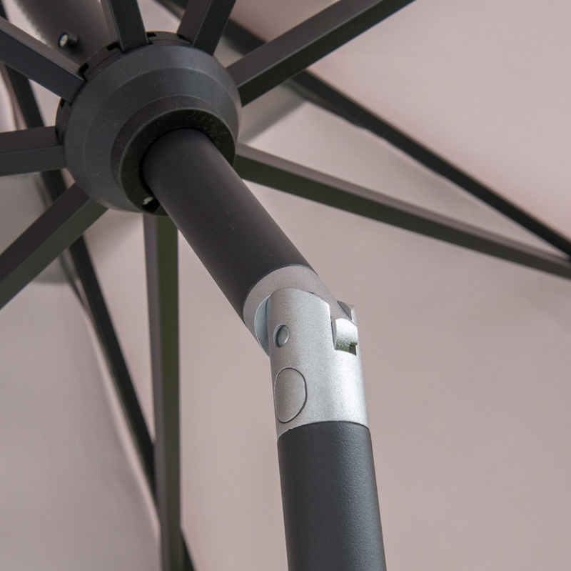 Elizabeth Aluminium Parasol 3m Taupe