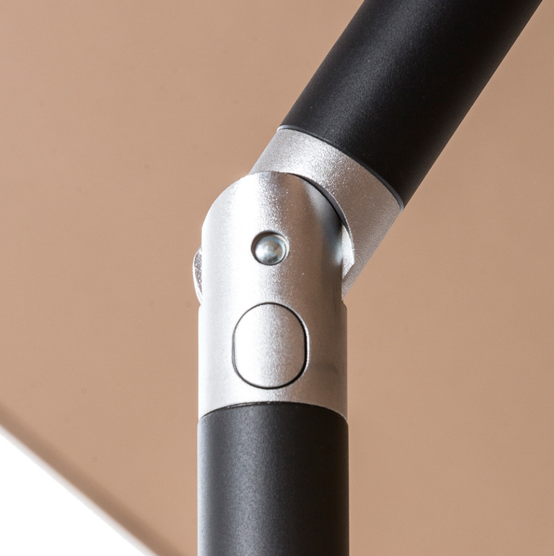 Elizabeth Aluminium Parasol 3m Taupe