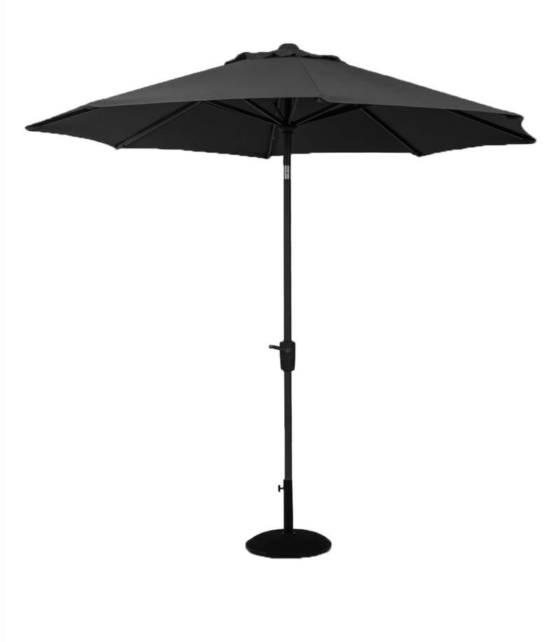 Elizabeth Aluminium Parasol 2.2m Carbon Black