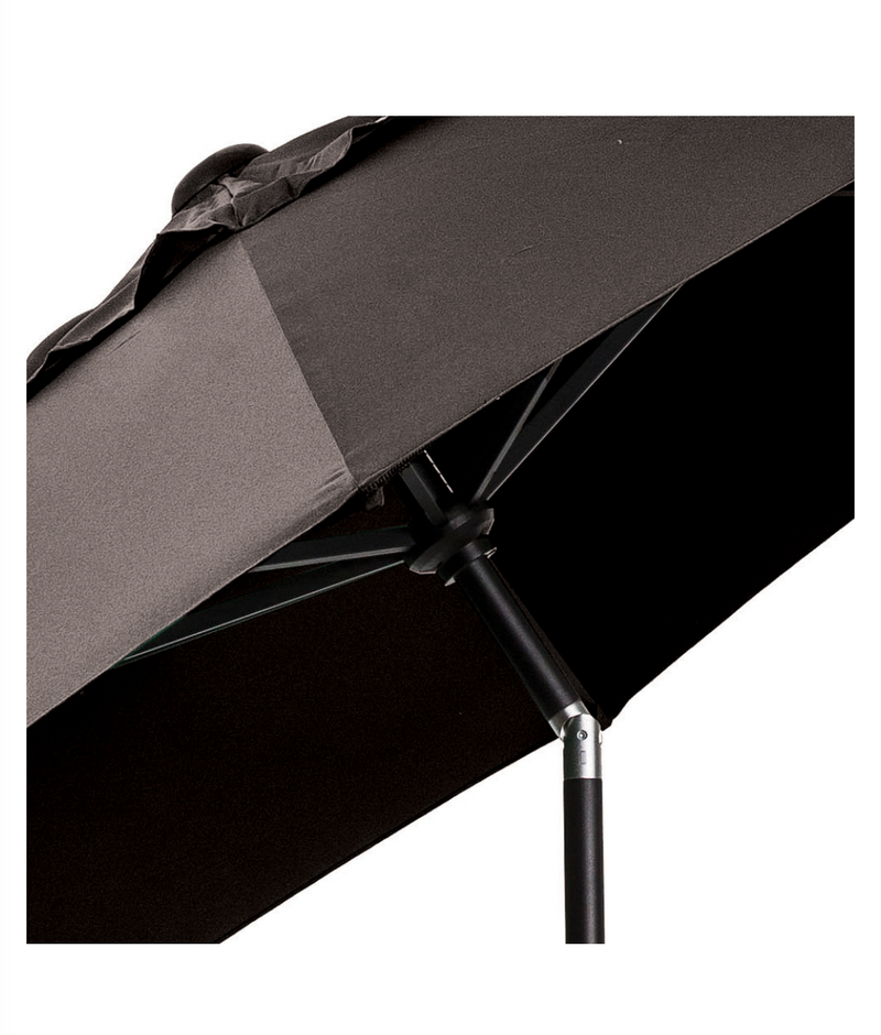 Elizabeth Aluminium Parasol 3m Carbon Black