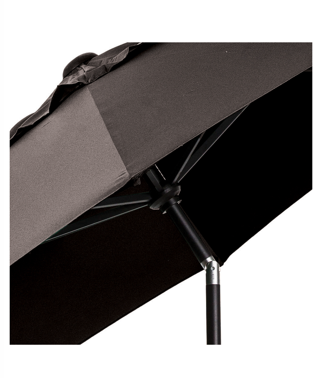 Elizabeth Aluminium Parasol 2.7m Carbon Black