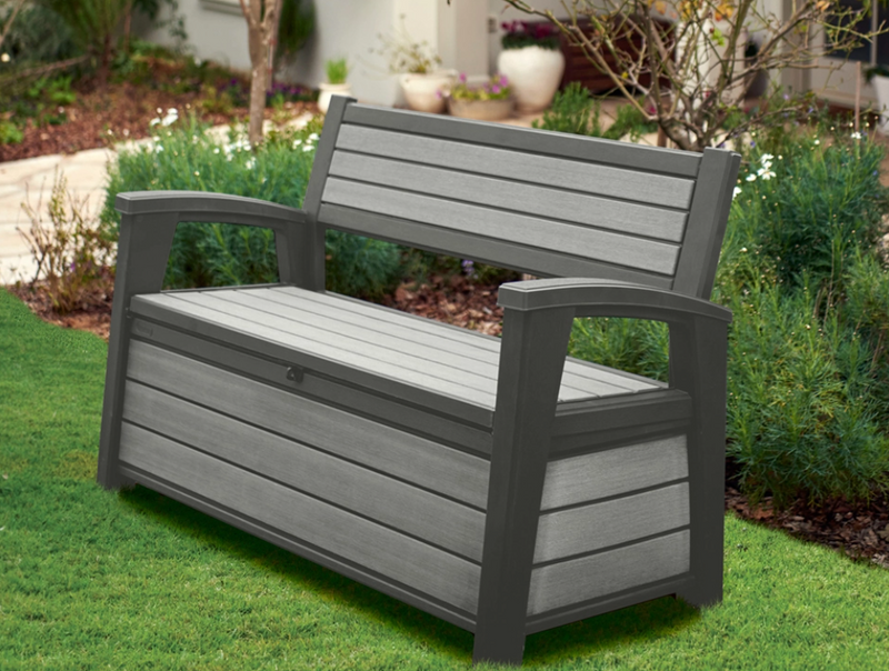 Hudson Storage Bench Anthracite 227L