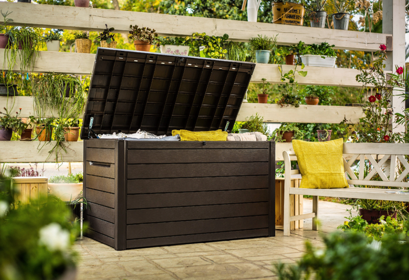 XXL Deck Box Brown 150x90xH80cm