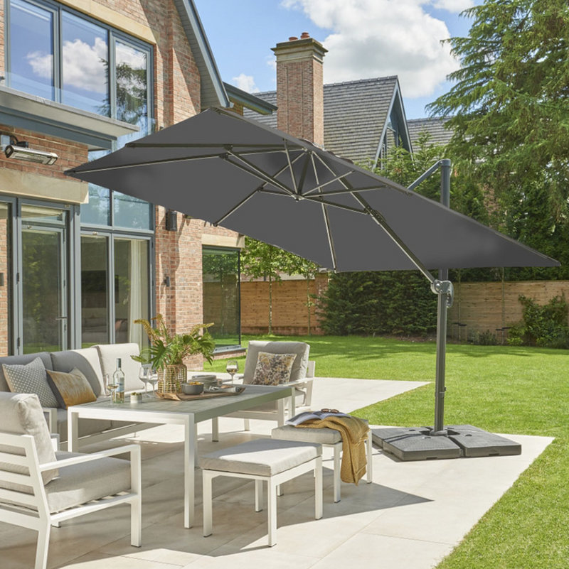 Royce Ambassador LED Nova Sun Carbon Cantilever Parasol 3x3M