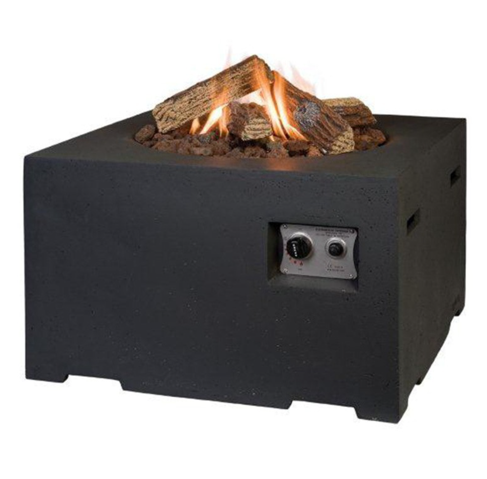 Happy Cocooning Small Square Cocoon Fire Pit - Black