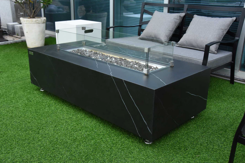 Varna Marble Porcelain Fire Table