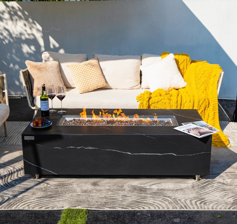 Varna Marble Porcelain Fire Table