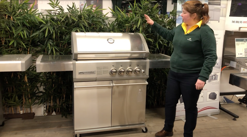 CROSSRAY 4 Burner Gas BBQ with Trolley