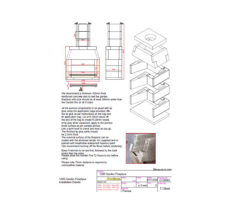 Schiedel 1200 Outdoor Fireplace