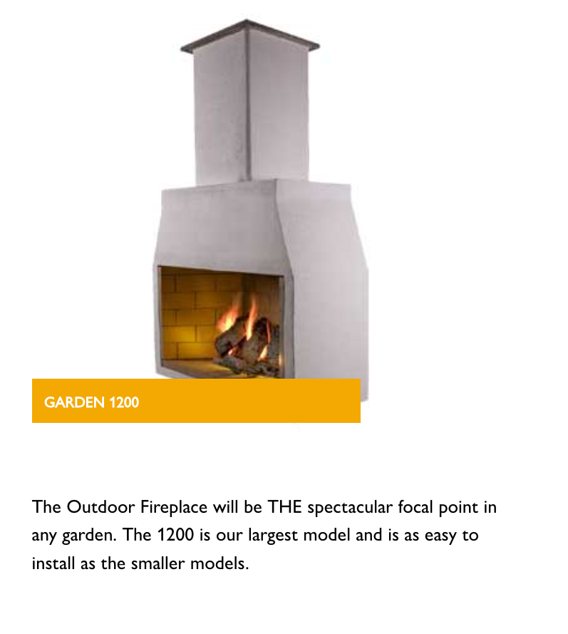 Schiedel 1200 Outdoor Fireplace