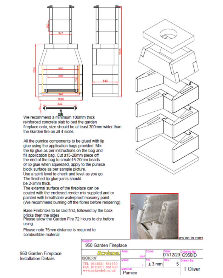 Schiedel 950 Outdoor Fireplace