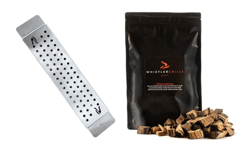 Whistler Wood Smoker Chips x 10 + Smoker Box