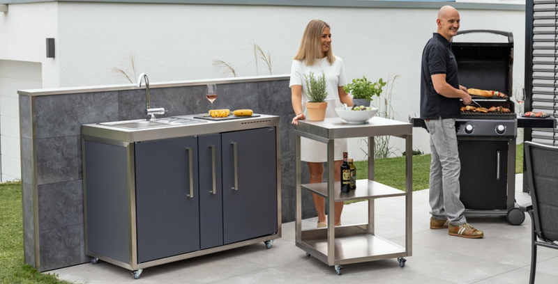 Elfin Compact MO 120A Outdoor - without fridge - without sink - without Hob - Apple Green