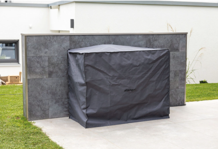 Elfin Compact MO 150 Outdoor Kitchen - With Fridge on the Right - Apple Green