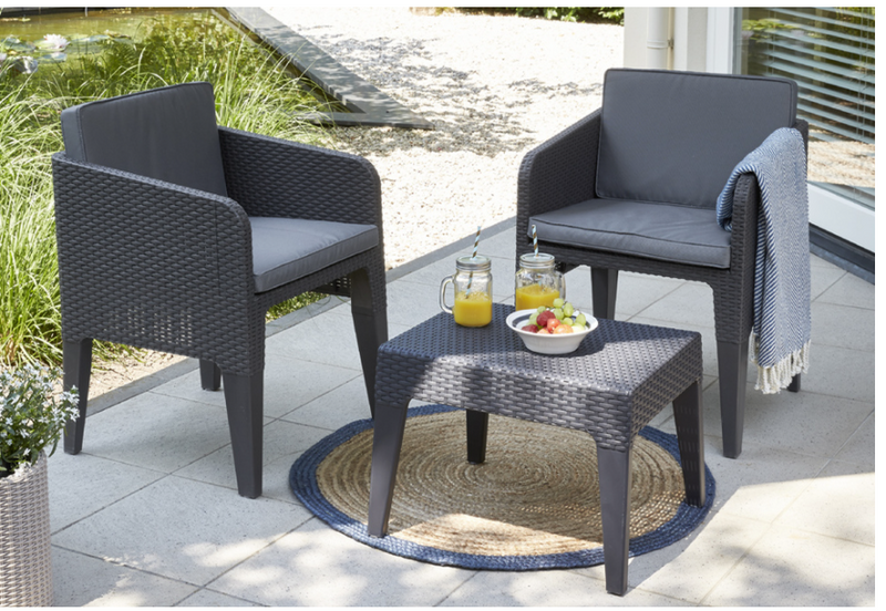 Columbia Balcony Set Graphite Grey