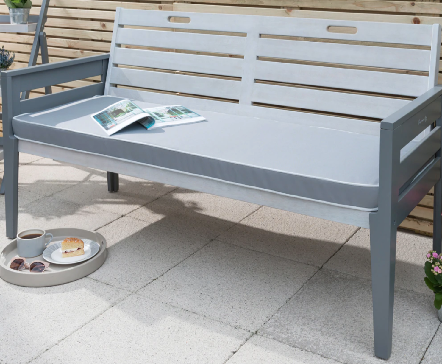 Florenity Grigio Three Seat Bench Set