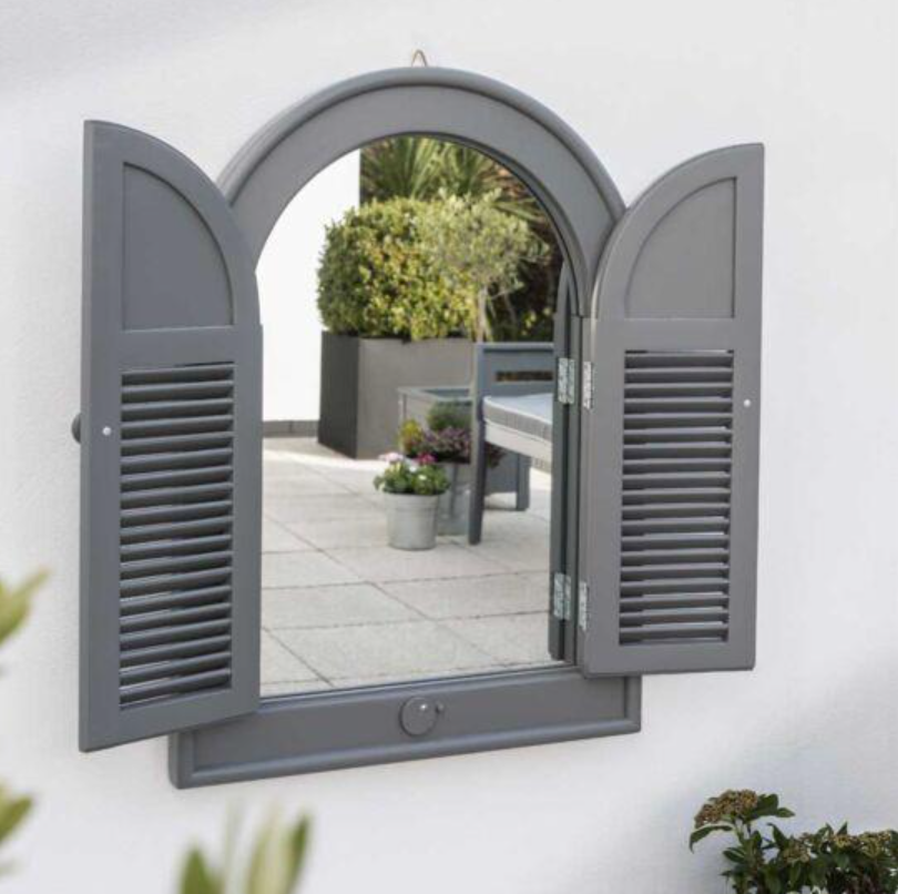 Florenity Grigio Outdoor Arch Mirror - Grey