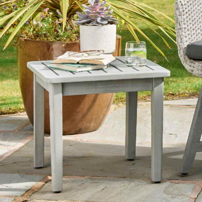 Chedworth Outdoor Chair & Side Table Set - Grey
