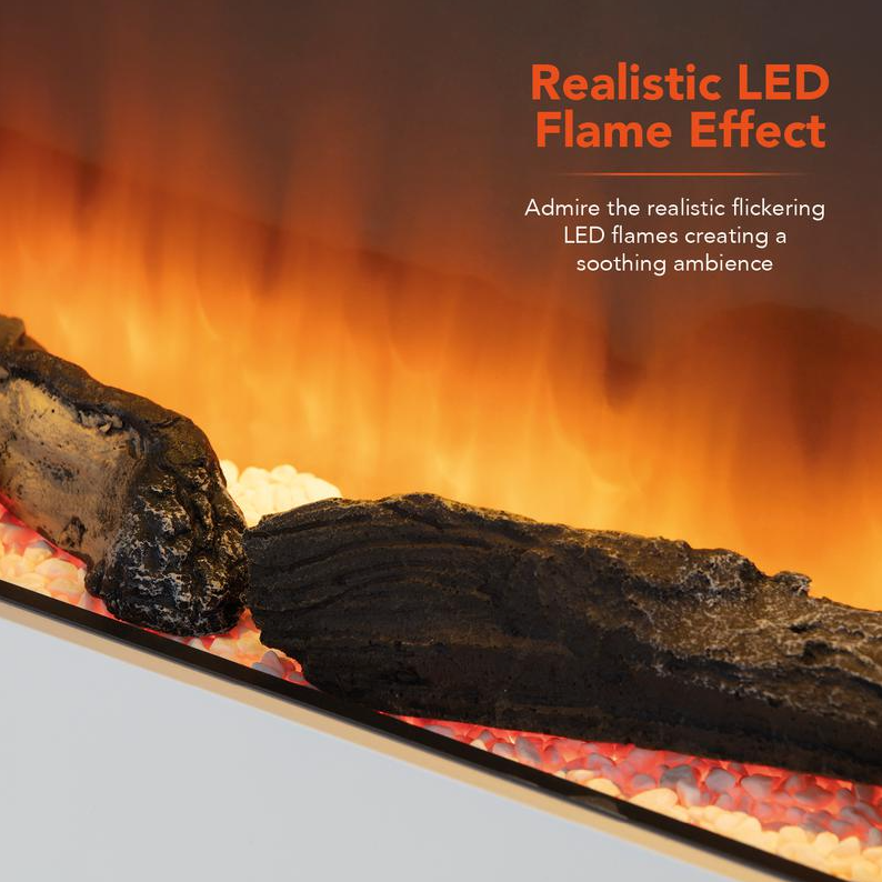 Hingham Wall Mounted Fireplace Suite White