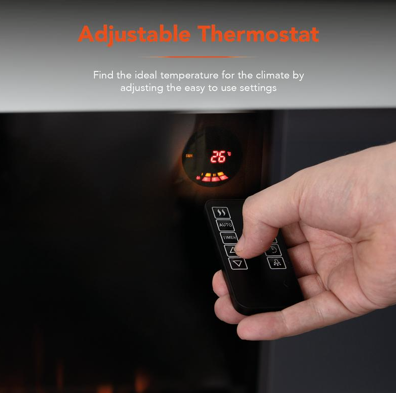 Hingham Wall Mounted Fireplace Suite White