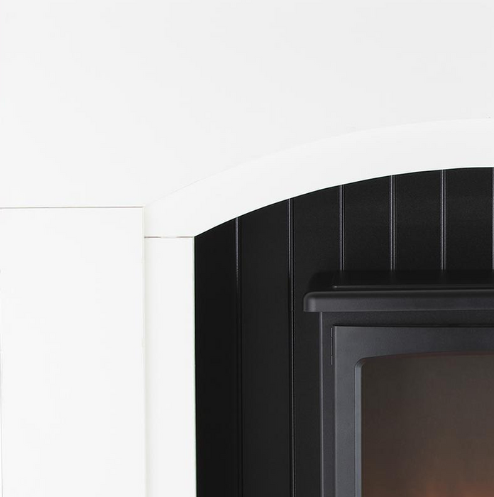 Newcastle Arch Front Fireplace Suite White 1.8KW