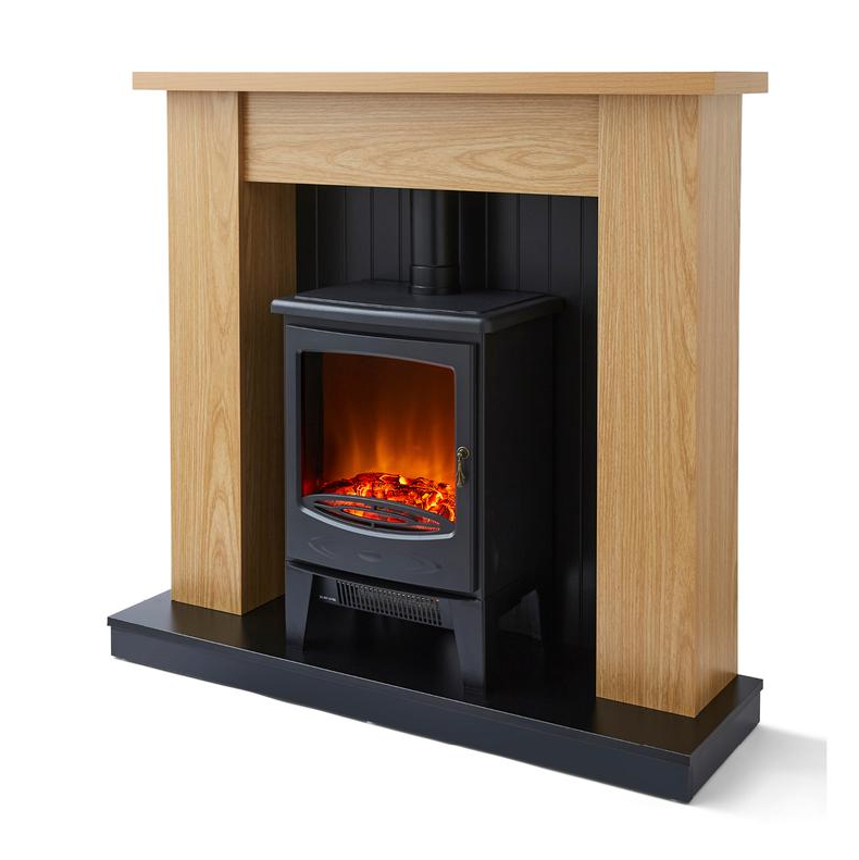Cambridge 1.85KW Stove Fireplace Suite in Grey