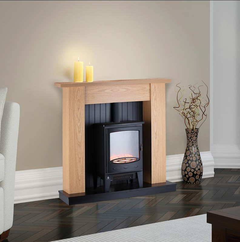 Cambridge 1.85KW Stove Fireplace Suite in Grey