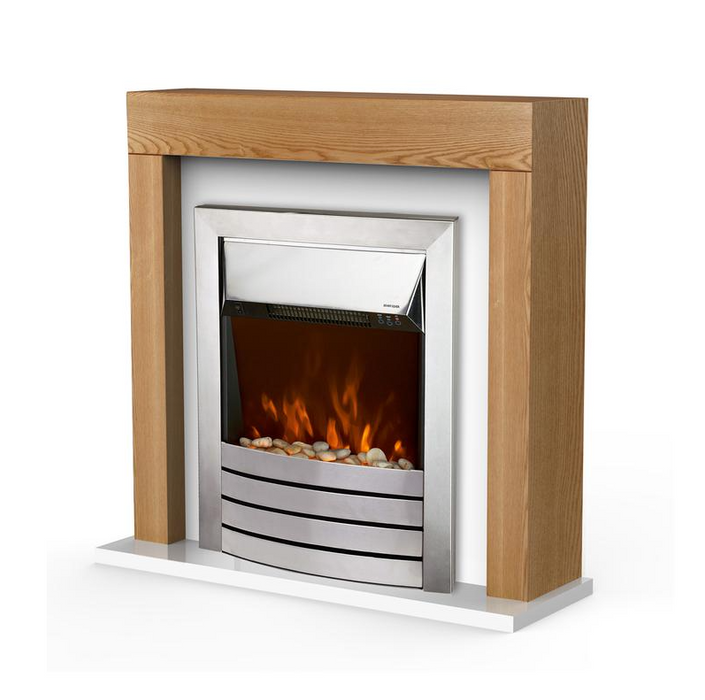 Chester 2KW Fireplace Suite Oak Effect