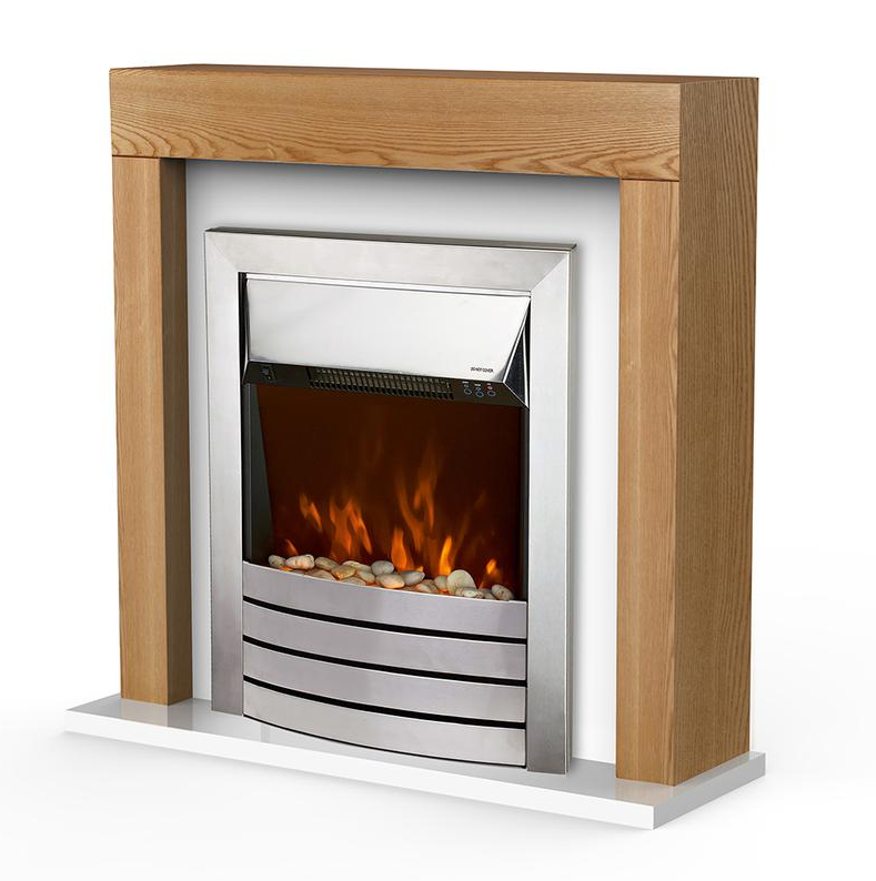 Chester 2KW Fireplace Suite Oak Effect