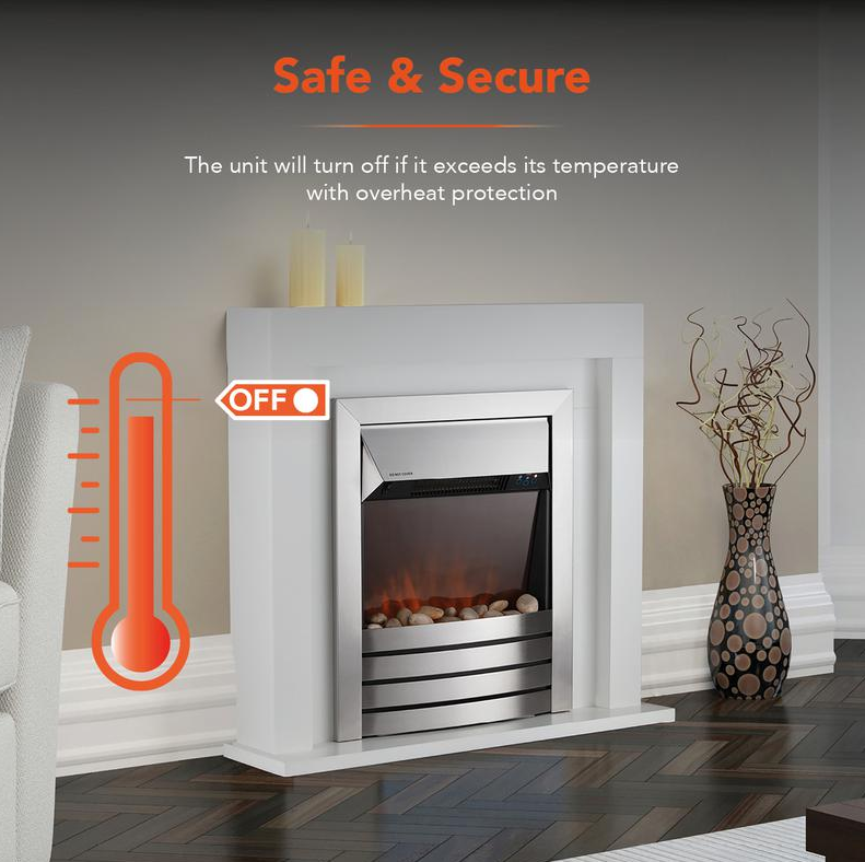 Chester 2KW Fireplace Suite White