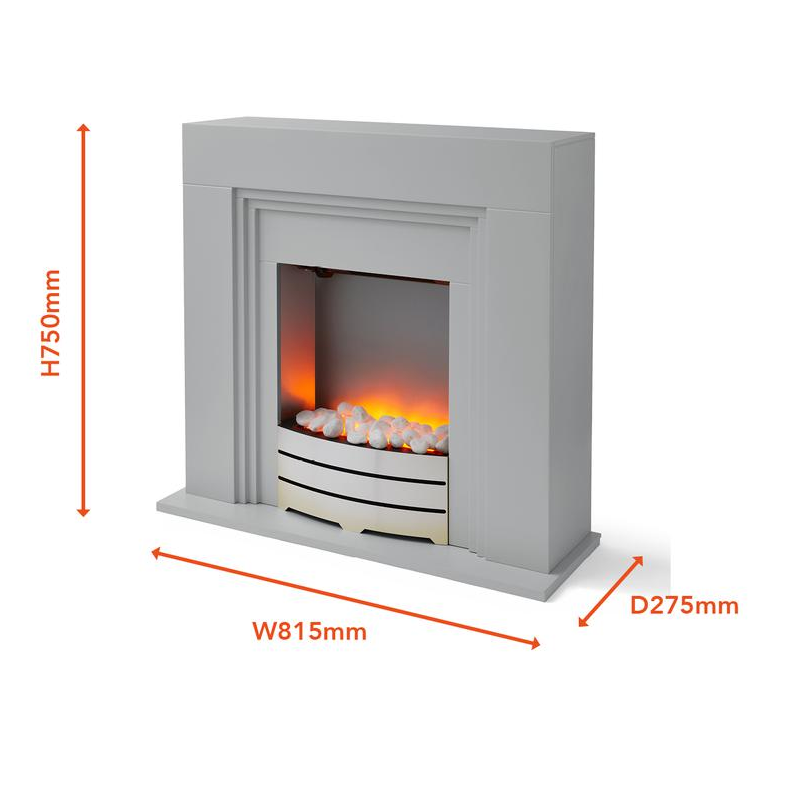 York Grey Fireplace Suite