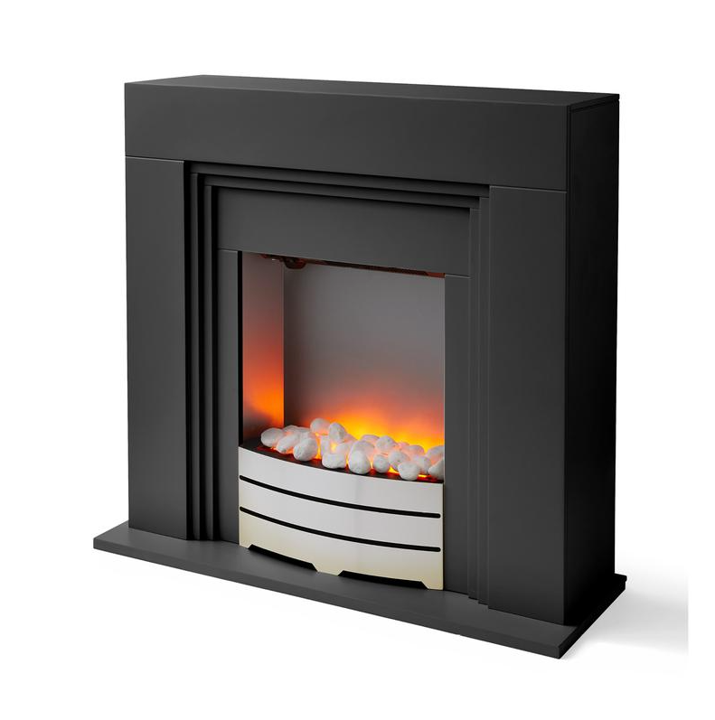 York Fireplace Suite Black