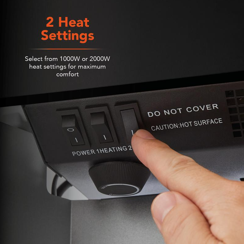 York Fireplace Suite Black