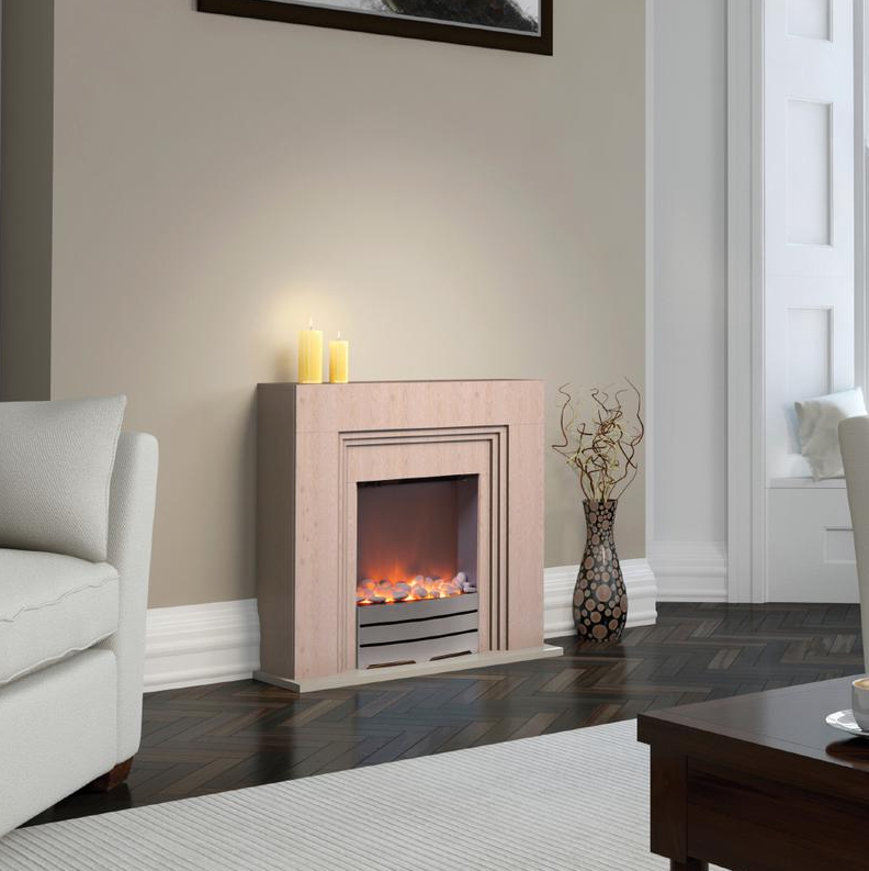 York Fireplace Suite Beech