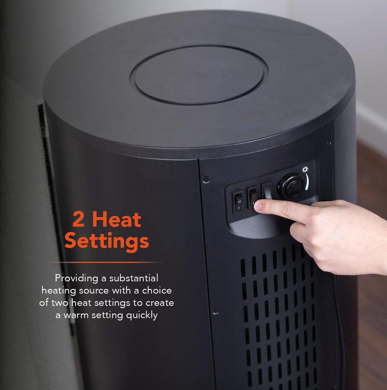 Elmswell Round Contemporary Flame Effect Stove 2KW