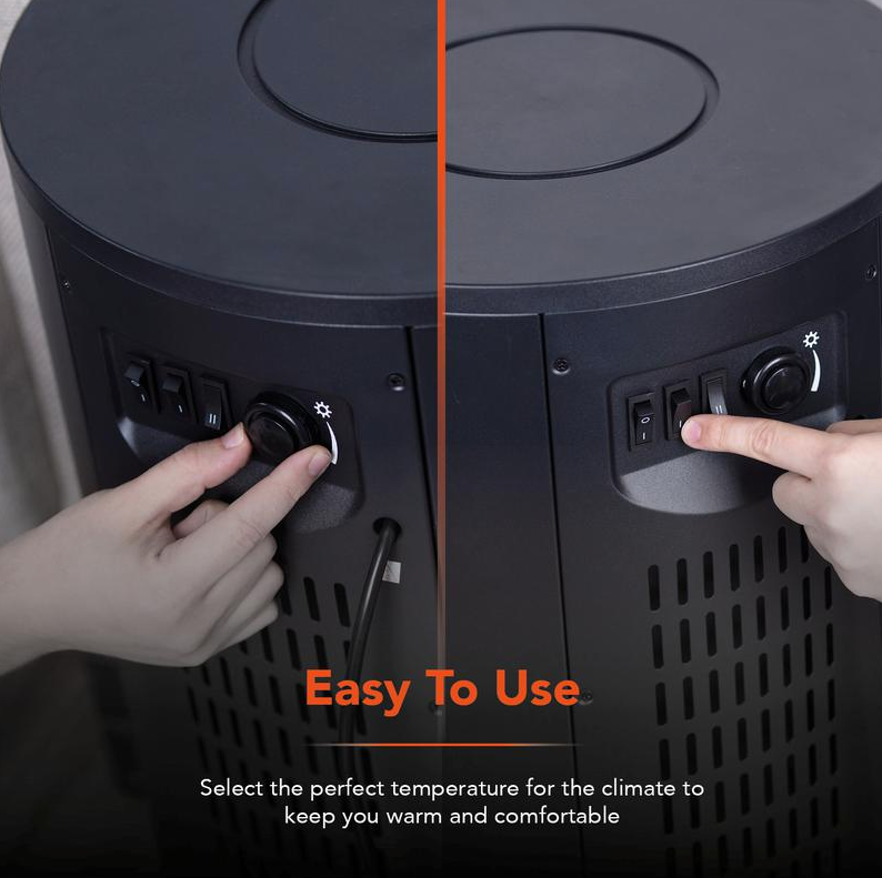 Elmswell Round Contemporary Flame Effect Stove 2KW