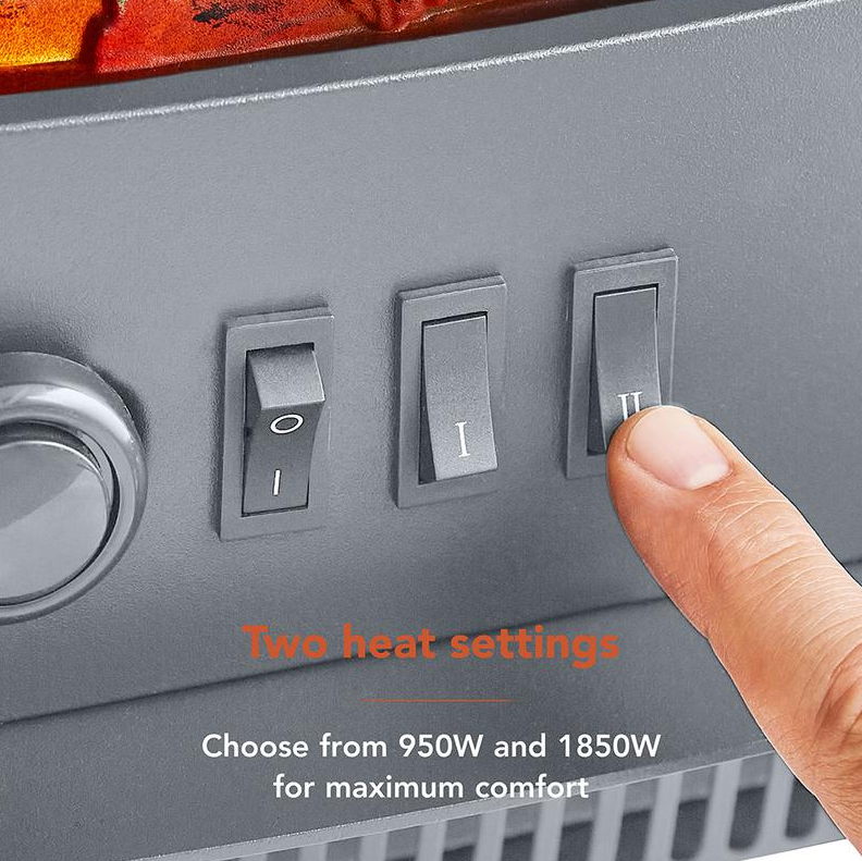 Jesmond Log Effect Fire Stove Grey 1.85KW