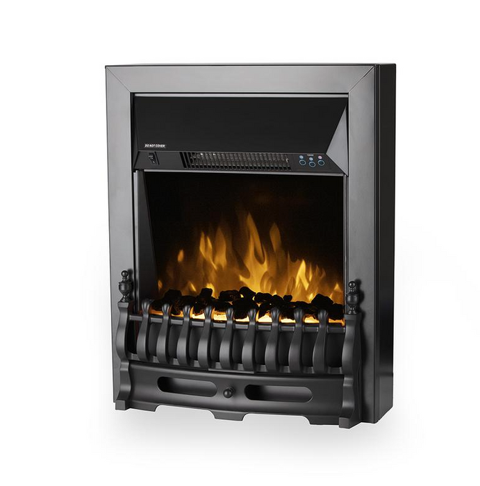 Flame Effect Fireplace with Remote Control Stainless Steel 2KW