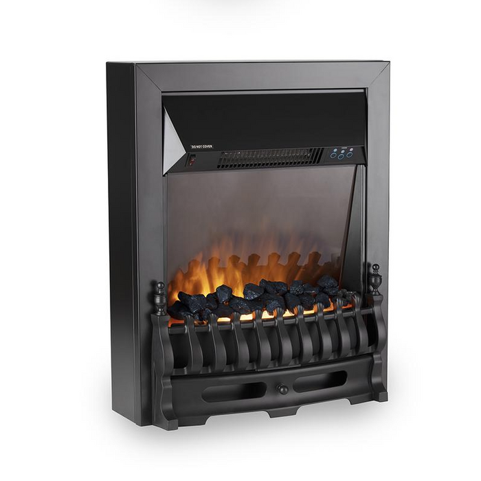 Flame Effect Fireplace with Remote Control Stainless Steel 2KW