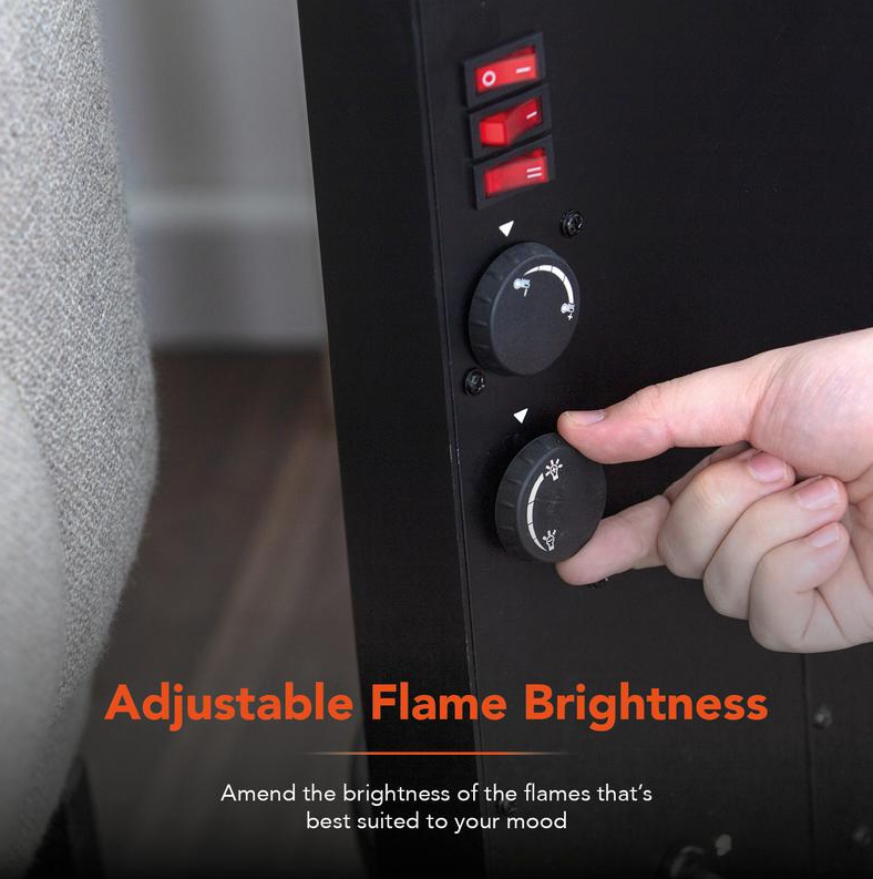 Lavenham Log Effect Fire Stove Black 1.8KW