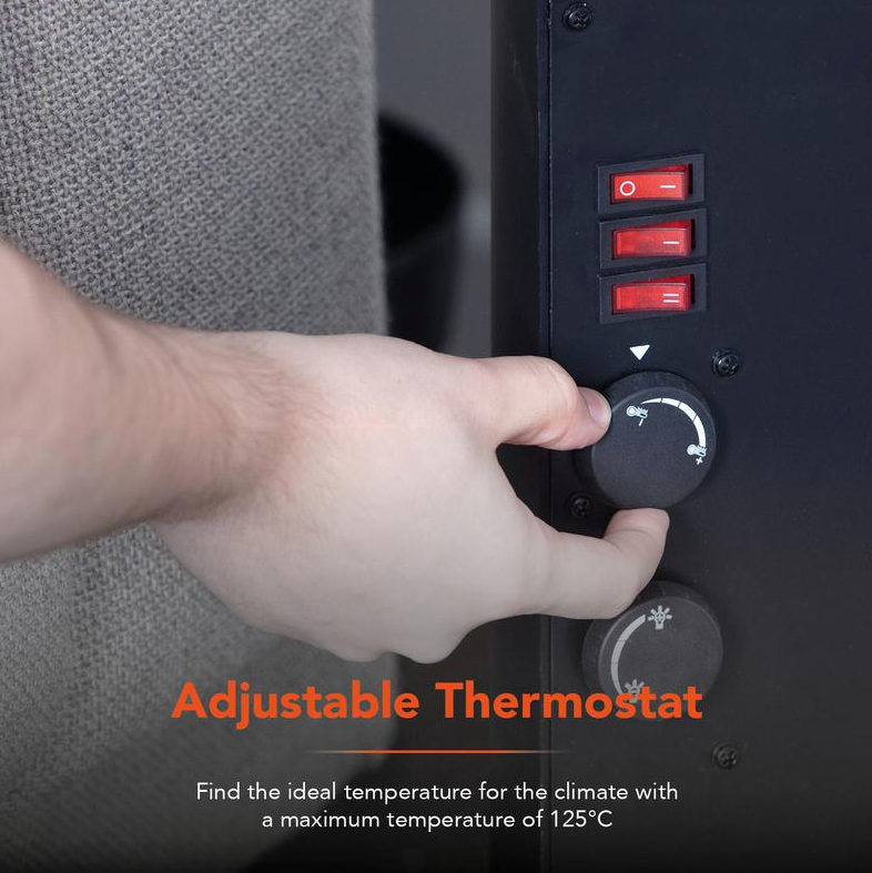 Lavenham Log Effect Fire Stove Black 1.8KW