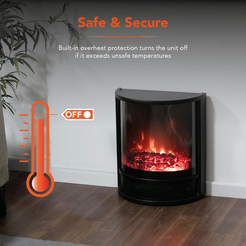 Lavenham Log Effect Fire Stove Black 1.8KW