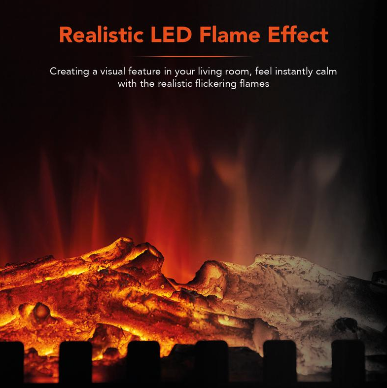 Stirling Electric Fire Stove 2KW White