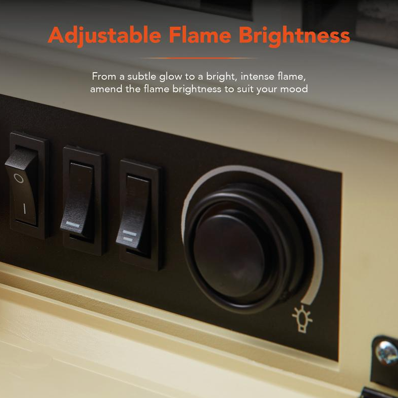 Stirling Electric Fire Stove 2KW Cream