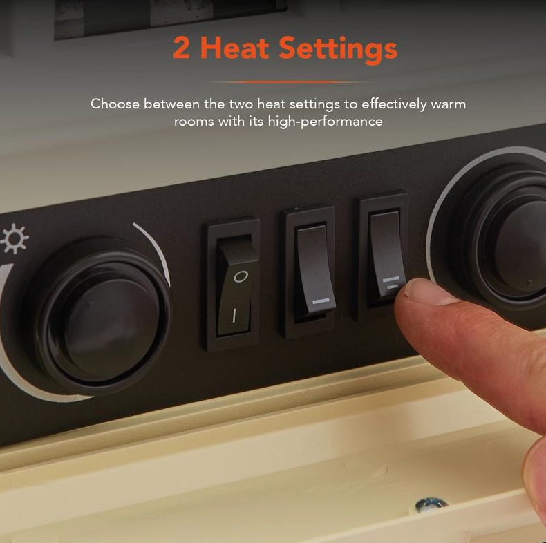 Stirling Electric Fire Stove 2KW Cream